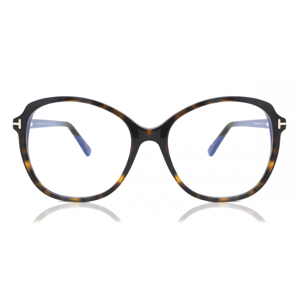 

Tom Ford Ft5708 B Blue Light Block 052 Women Eyeglasses Dark Tortoise/57