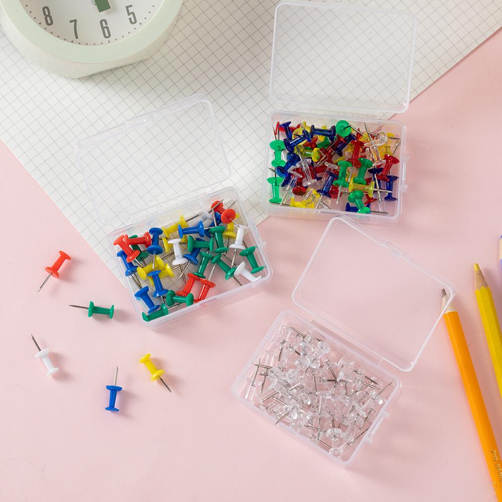 Colored Plastic Push Pins for Cork Boards and Office Use