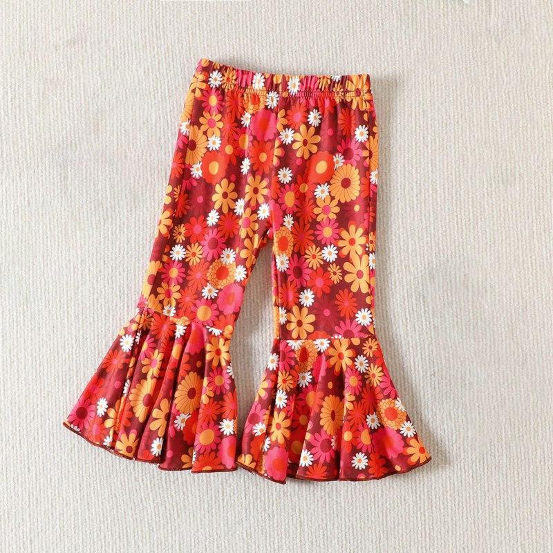 Infant Toddler Baby Girl Outfits with Crop Tops and Bell Bottom Pants