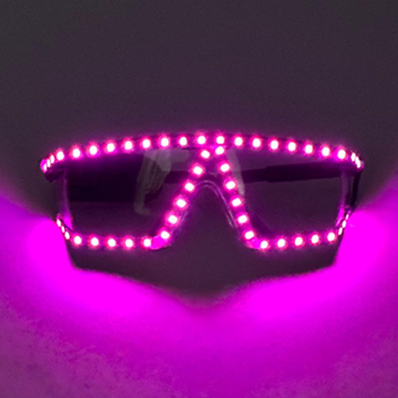 Óculos de Rave Fluorescentes Luminosos LED Óculos Cyberpunk Com Luzes Suprimentos para Festa de Feriado Óculos de Neon Brilhantes Adereços de Club