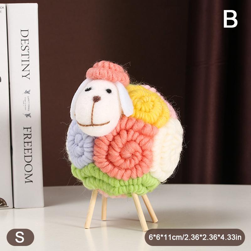 Adorno de Oveja de Fieltro Encantador Accesorios Kawaii Decoración Moderna para el Hogar Figuritas de Interior Accesorios para Decoración de Habitación Regalos para Niños