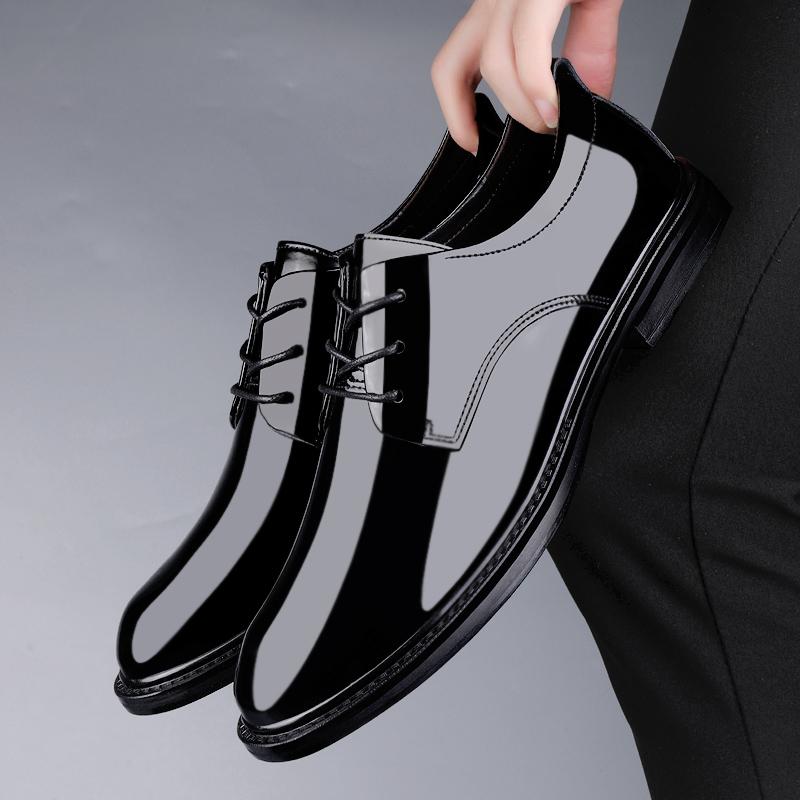 Fashion Fashion Lace Up Italian Mens Casual Shoes  Leather Men Dress Oxfords Shoes Luxury Brand Moccasins Walking Shoes Plus Size 37-45