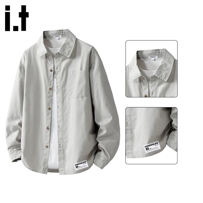 CHOCOOLATEit Men's American Style Cotton Long-Sleeve Shirt