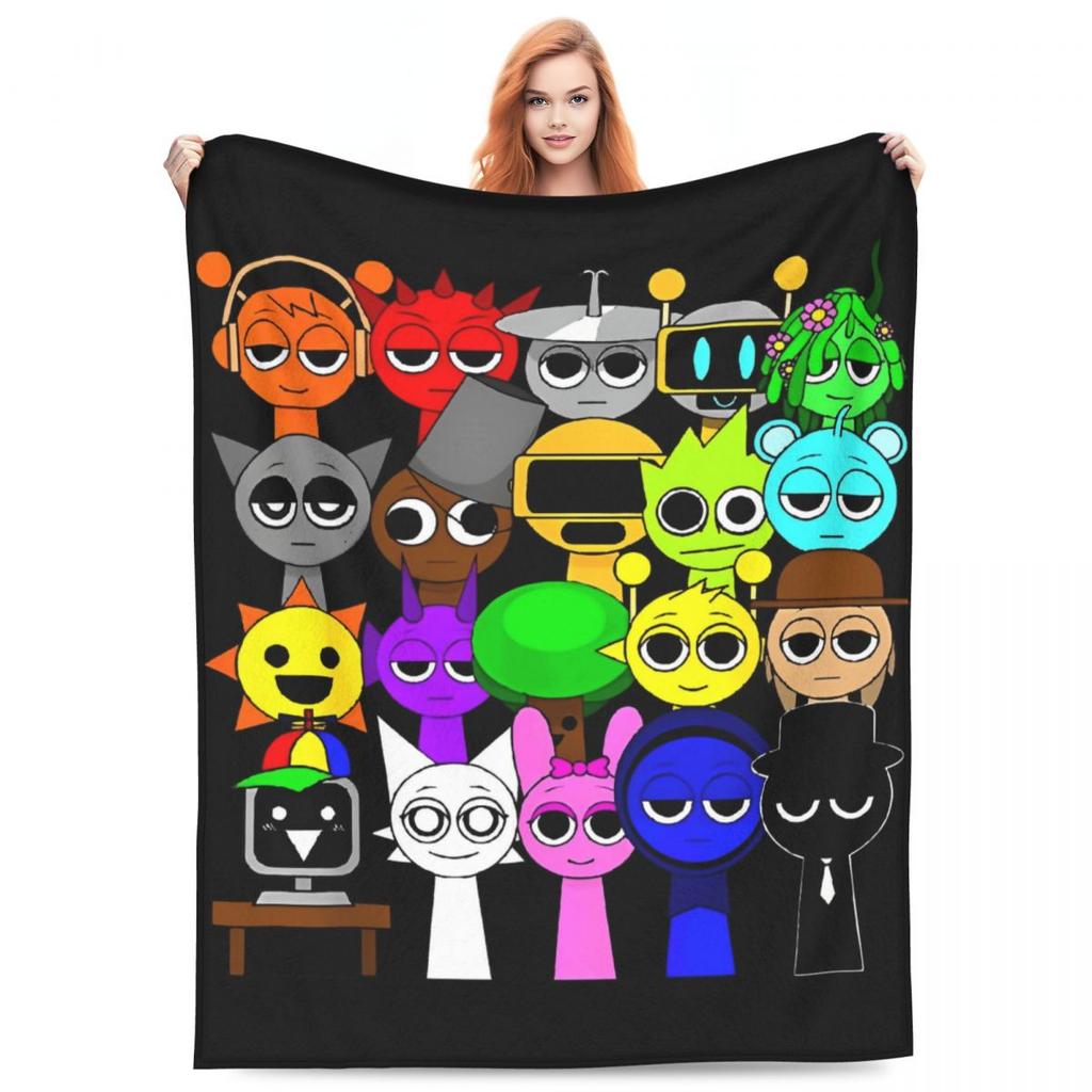 Sprunki Song Blanket Picnic Flannel Throw Blanket For Couch Bed Warm Soft Customized Quality Bedspread Gift Idea