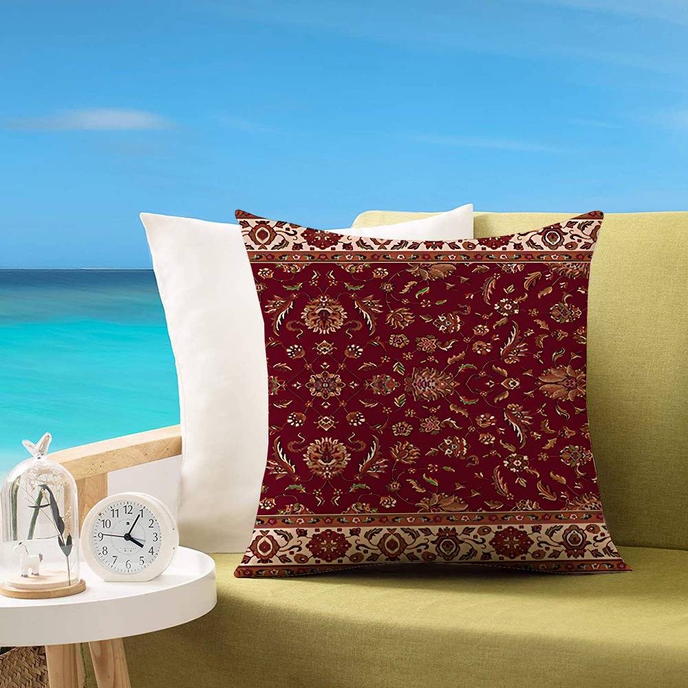 Persian Carpet Customizable Square Pillowcases Stylish And Soft Perfect For Beds Cars And Sofas