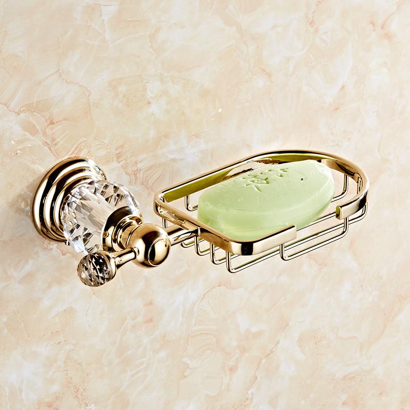 Bathroom Towel Shelf Gold Finished Bath Toilet Paper Holder Robe Hook Towel Rack Holder Tumble Holder Soap Basket ELG85400
