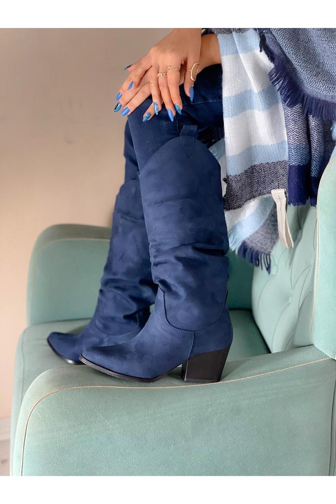 Bottes de mode modernes et élégantes pour femmes bottes en simili cuir daim bottes en daim de veau vert avec gousset bottes Dallas