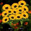 Solar-Gartenlicht, Wasserdichtes Automatisches Ein/Aus-Design, Sonnenblumenförmige Gartenlampen für Hof Terrasse