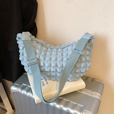 New Solid Color Casual High Texture Single Shoulder Underarm Hand Carry Women's Bag Simple, Light and Beautiful Messenger Bag