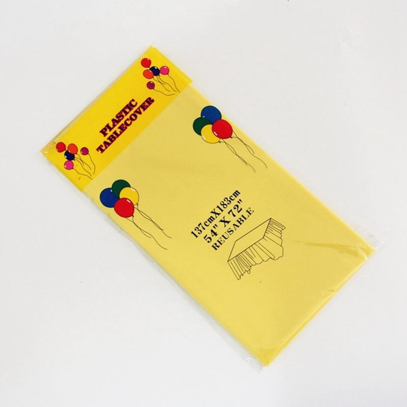 137x183cm Solid Color Disposable Tablecloth Kids Happy Birthday Wedding Party Tablecover Supplies White Black Red Yellow