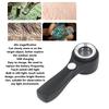 Lupe Handlupe 60X Beleuchtete Lupe USB Wiederaufladbare LED Lupe für Outdoor-Erkundung Beobachtung