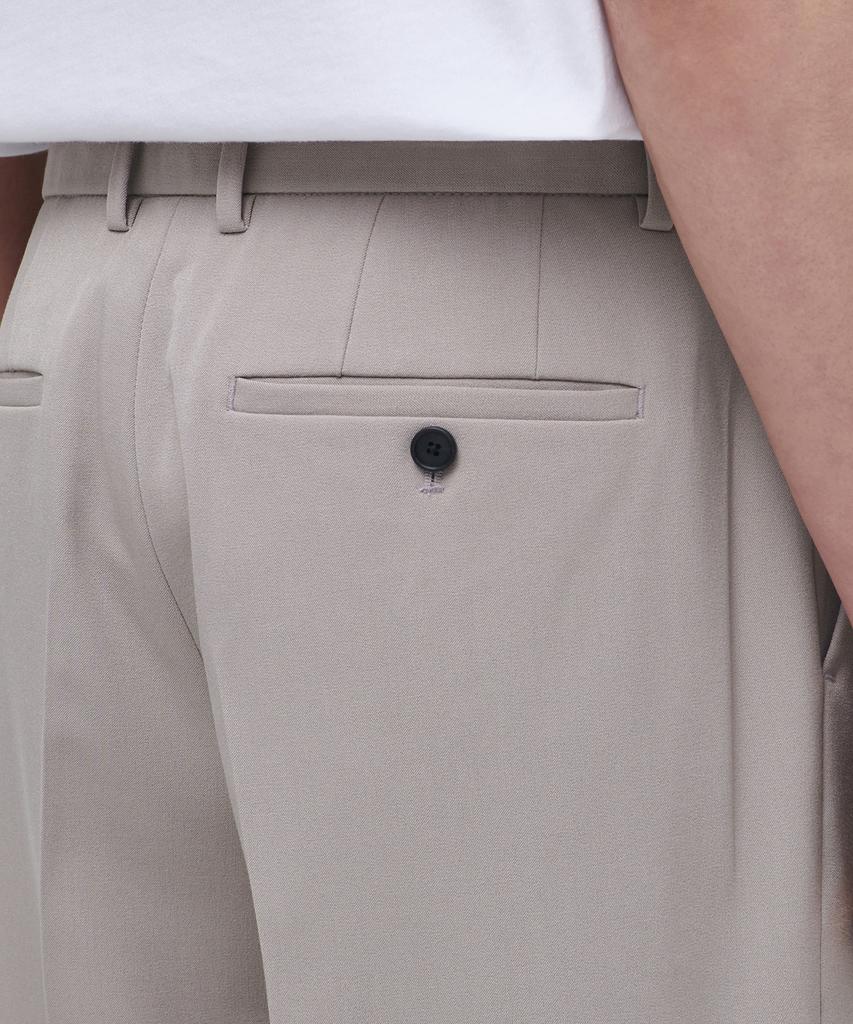 Musinsa Standard Wide Hidden Banding Crop Slacks [Light Beige]