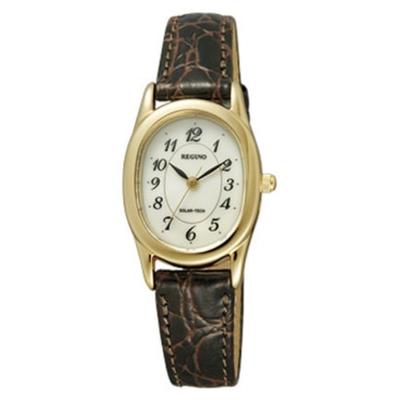 Donna RL26-2091C ( Orologio REGUNO da donna) Orologio Ovale Marrone Acciaio Inossidabile Analogico