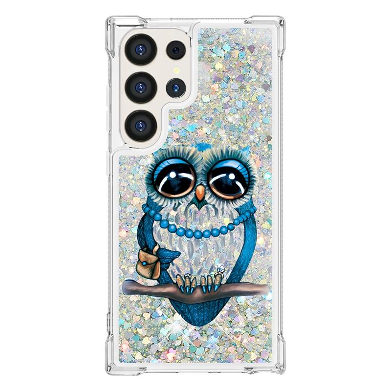 For Galaxy S24 Ultra Case Cartoon Painted Quicksand Liquid Cover On For Samsung Galaxy S23 S 24 Ultra S24 Plus Phone Case Funda