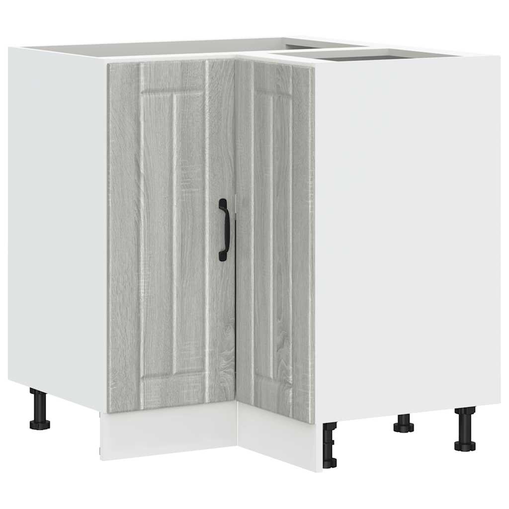 Corner Base Kitchen Cabinet Lucca Grey Sonoma Glued Wood