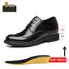 Fashion Men's Dress Brogues Elevator Shoes Platform Breathable Casual Business Luxury Genuine Leather Heightening Shoes 6 8CM Taller Man