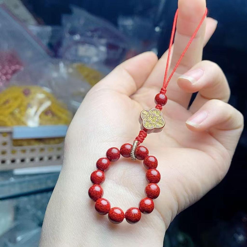 Medium Crystal Sand Phone Charm: Versatile, Fashionable, Exquisite Unisex Chinese Style