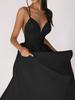Multi-Color European & American Women's Sexy Swing Evening Dress with Spaghetti Straps