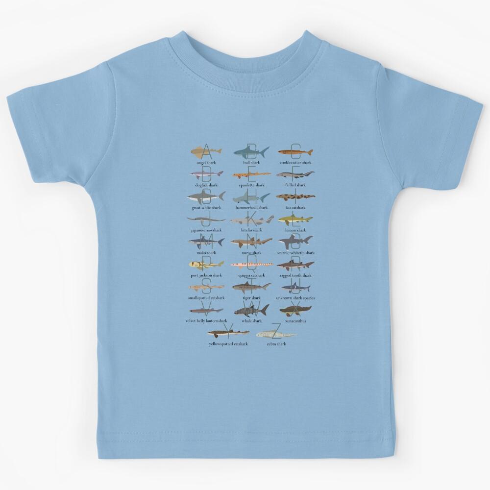 Sharks Alphabet Shirt Kids T-Shirt 130