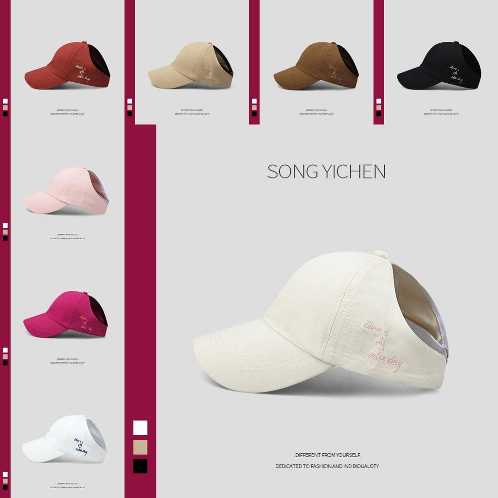 Adjustable Breathable Summer Baseball Cap With Heart Motif For Daily Wear