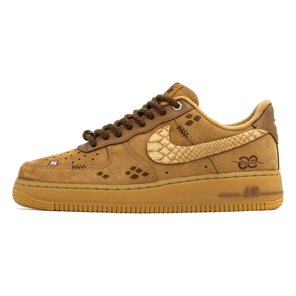 Nike Air Force 1 Wan Hua Nong, Brown Scale Abrasion Resistant Lightweight Wear resistant And Lightweight Low top CJ9179-200(Team113-S-BOX)