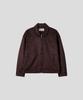 Black Moment Faux Suede Zip-Up Jacket [Burgundy]