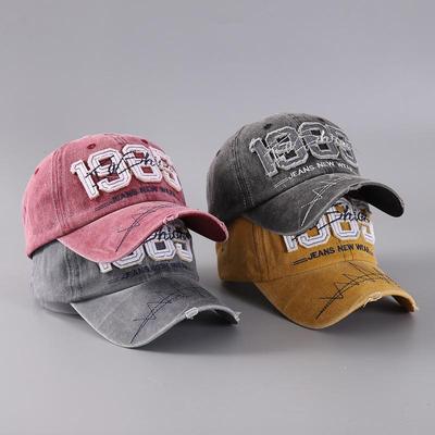 Unisex 1985 Stickerei Baseballkappe Vintage Gewaschene Baumwolle Hip Hop Snapback Sonnenschutzmütze Punk Buchstaben Papa Trucker Straßenmützen