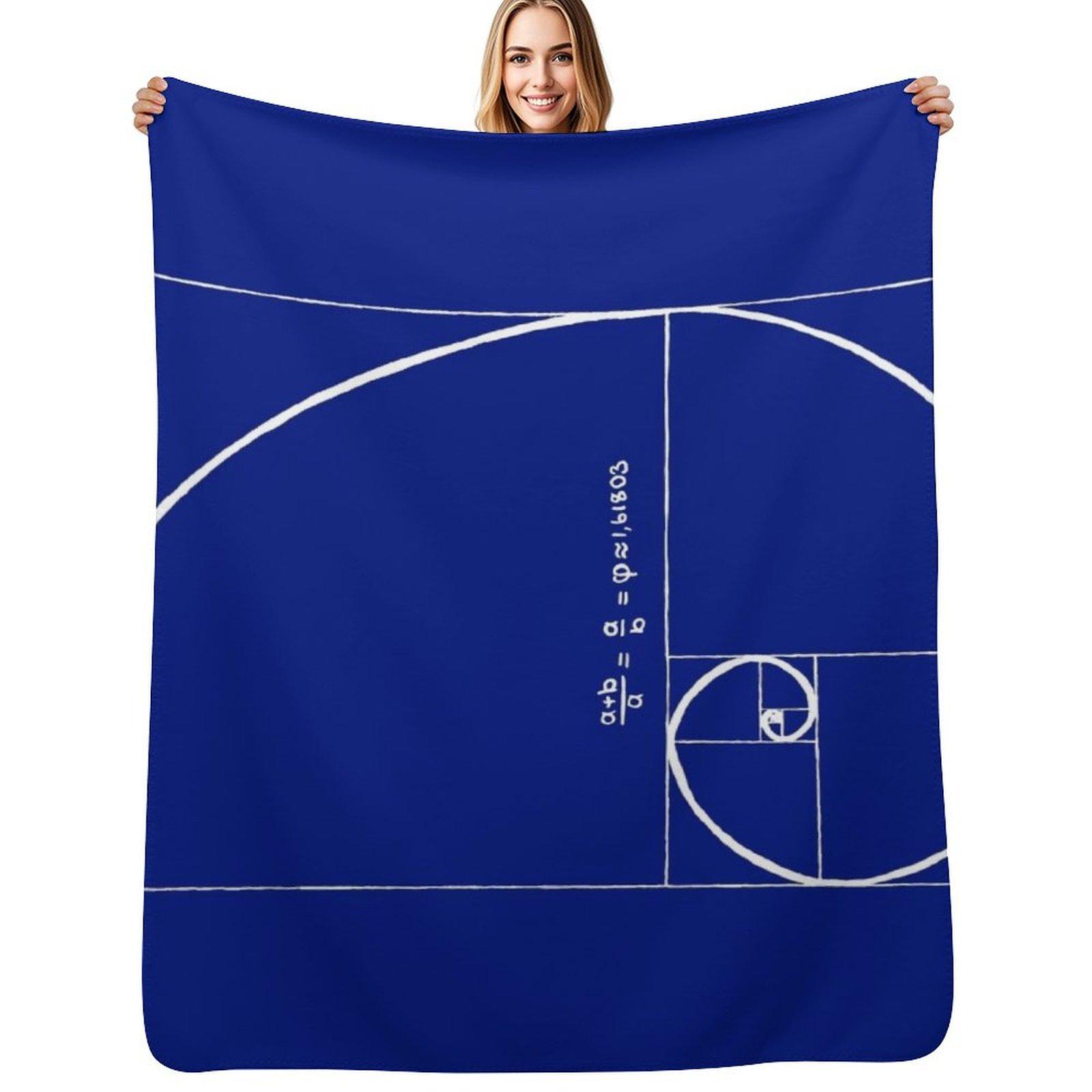 Exquisite Fashion Items Unisex White Fibonacci Throw Blanket No Pilling Soft Warm Blanket For Bed