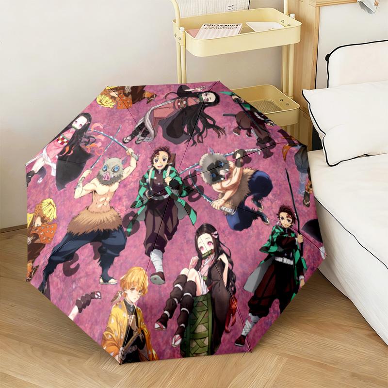 Japanese-style cartoon Demon Slayer Kamado Tanjiro & Kamado Nezuko umbrella including home travel and outdoor activities Multi functional umbrella 24