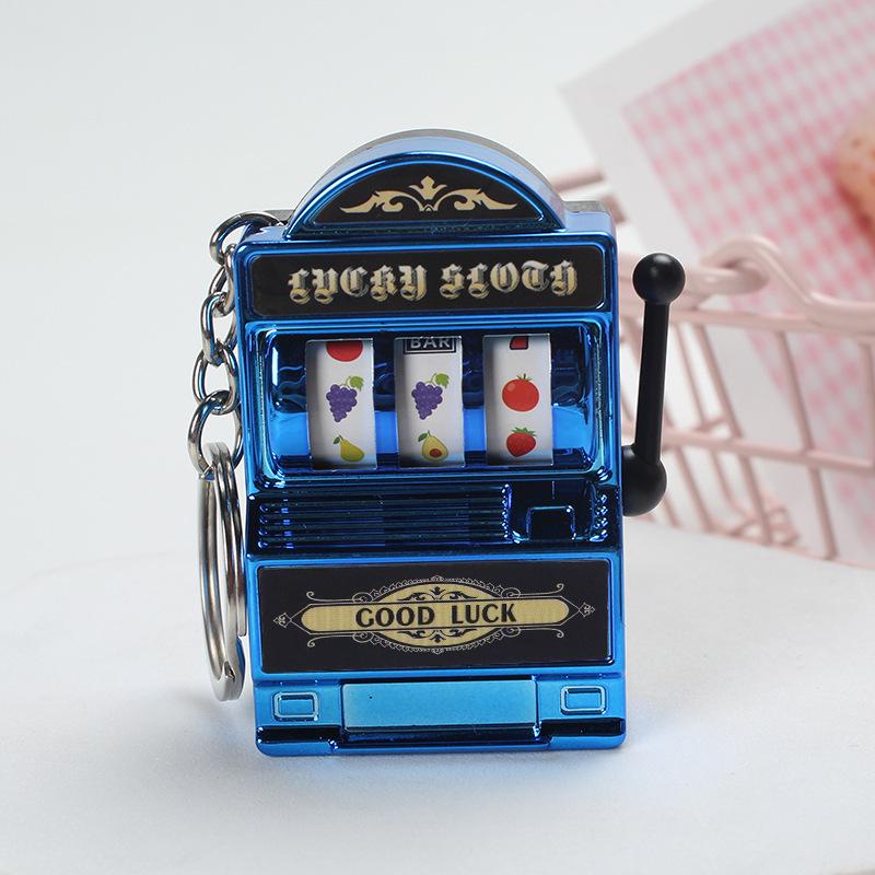 

Mini Slot Machine Keychain: Fruit Spin Game Ornament Individually Packed