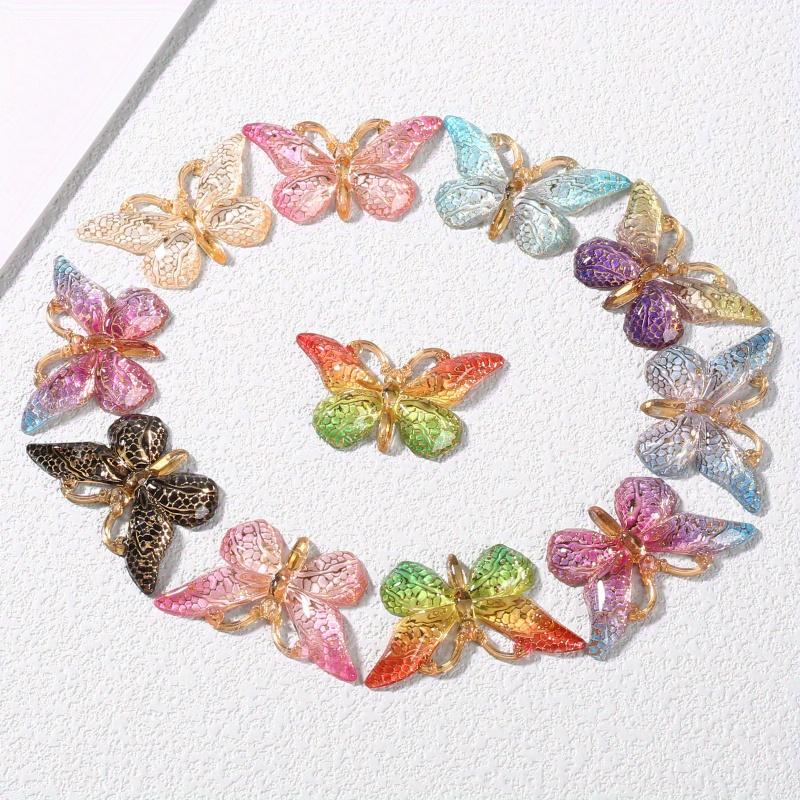 Colorful Gradient Butterfly DIY Accessories Hair Clip Bags Earrings Hair Accessories Phone Cases Patches