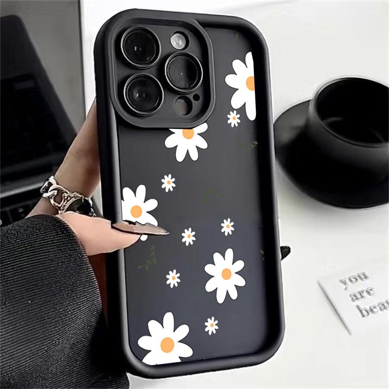 Case Cover For Realme 16 15 Pro 14 13 12 11 Plus 5G 15T C75 C71 C53 C55 GT6 GT3 Silicone Phone Casing Daisy Flowers Soft