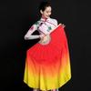 26/31cm Bamboo Chinese Short Bellydance Fan Hand Dye Adults Fan  Veil Pairs Yangko Dance Tools
