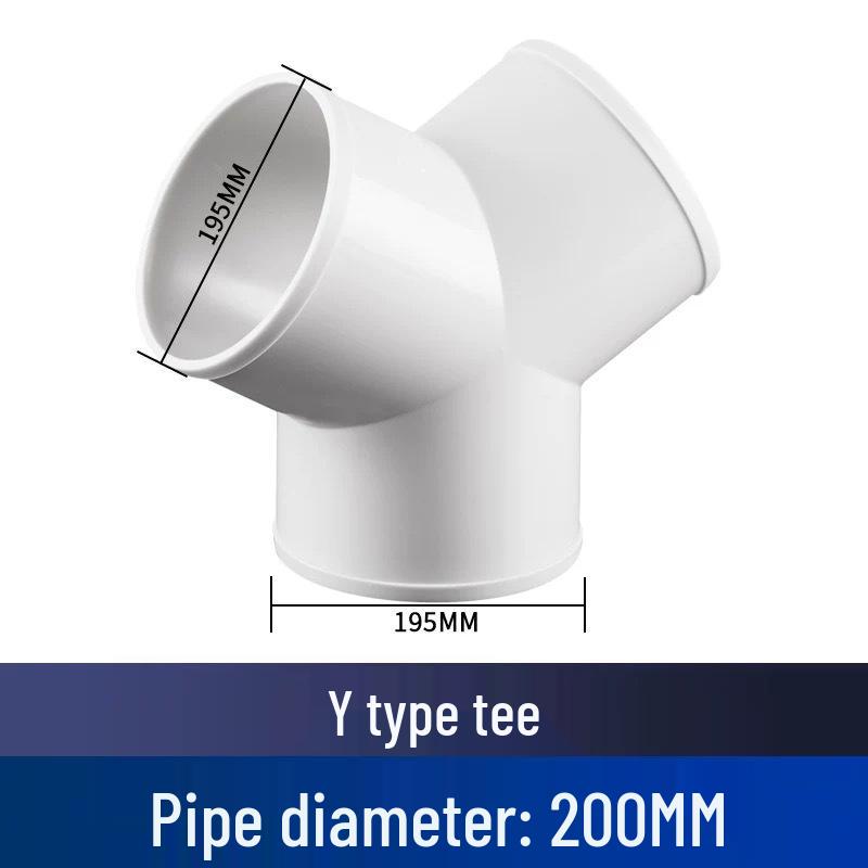 Y-Shaped Plastic Ventilation Tee Joint for Bathroom Heater, Exhaust, and Range Hood - Fresh Air Flow, 100mm