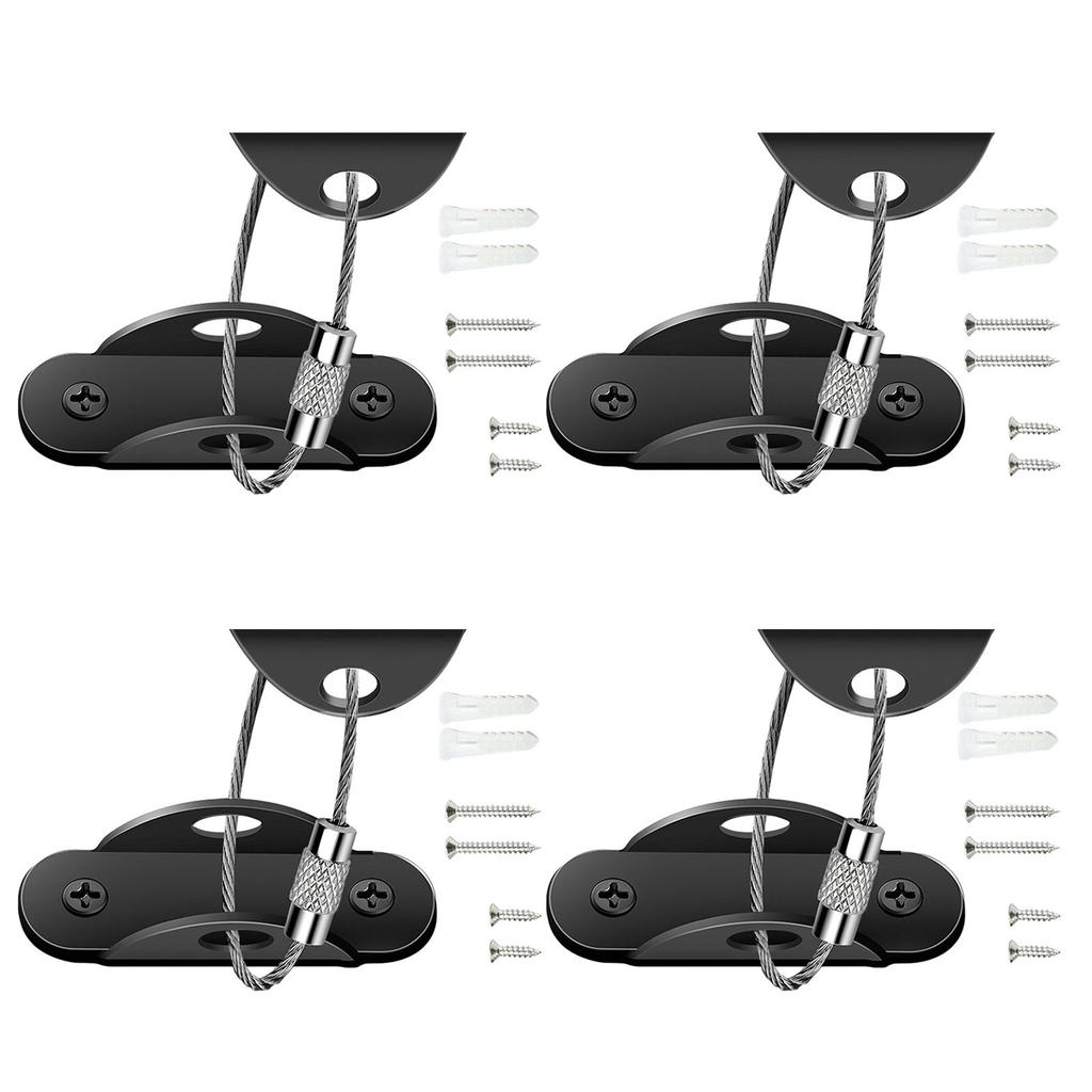 4 set Easy Installation Furniture Prevention Device Furniture Wall Fasteners Dependable Anti-Tipping Hardware Solution