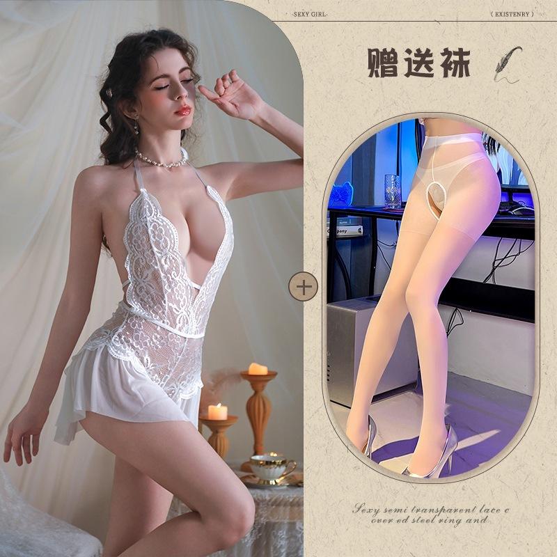Lace sexy lingerie uniform seduction flirting onesie sexy lingerie