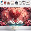 Herzförmige Romantische Dekoration Schönes Hintergrundbanner Rosen-Thema Hochzeitshintergrund Charmante Party-Kulisse für Party