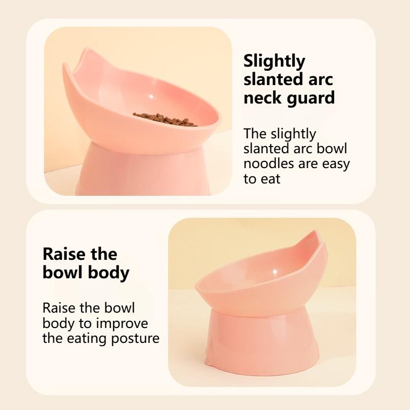 Raised Bowl Tilted 15 Degrees Elevated Cat Food and Water Bowls Set Anti Vomit Dog Kitten Food Dishes Pet for Cat and Small Dogs