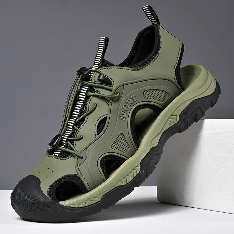 

Модные летние универсальные мужские сандалии большого размера Мужские сандалии Модные сандалии для мужчин Шлепанцы Новая дышащая мужская обувь Большой размер 38-45 45 зелёный