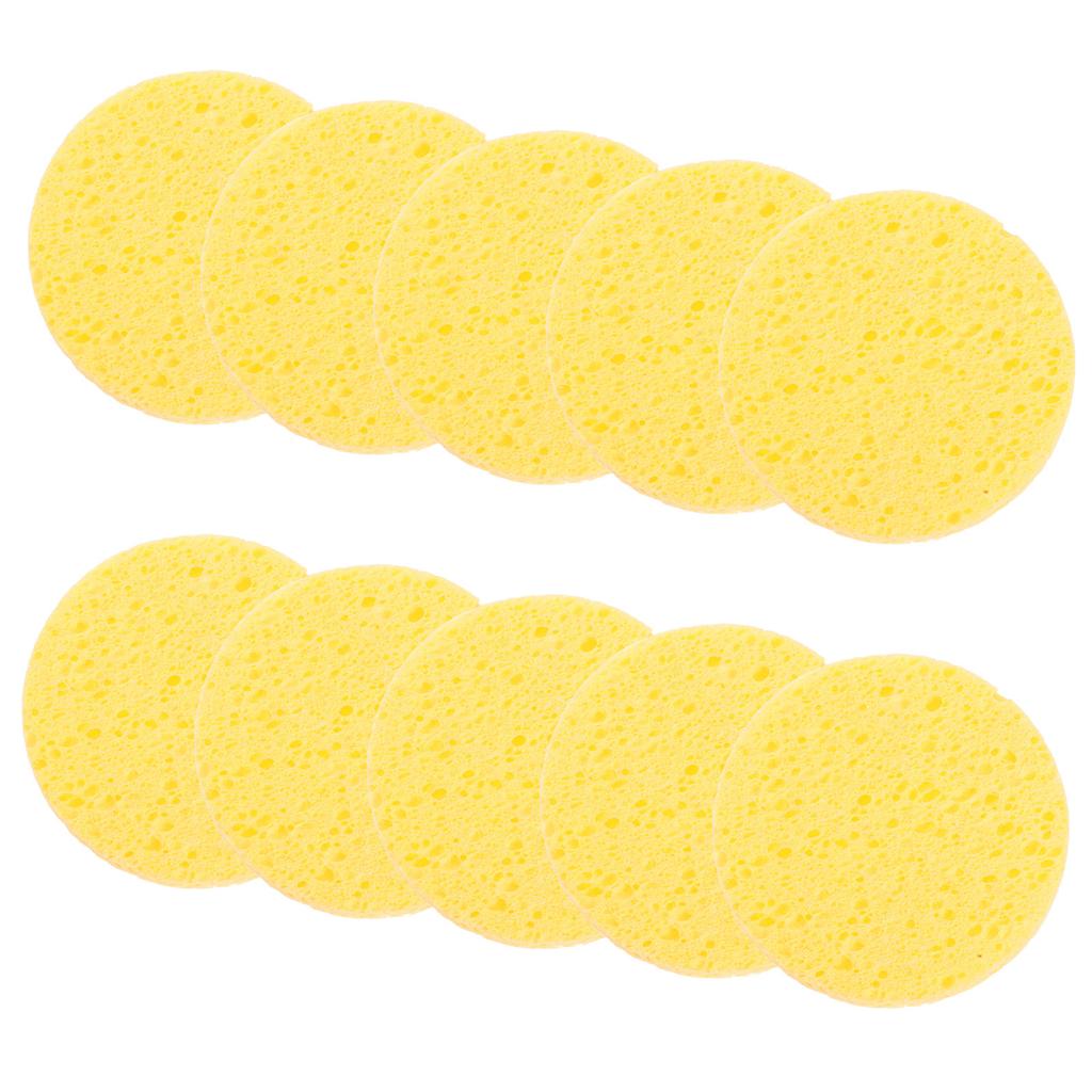 50Pcs Facial Sponge Natural Wood Pulp Soft Skin Friendly Cleansing Sponge Makeup Remover Puff Deep Face Care Tool