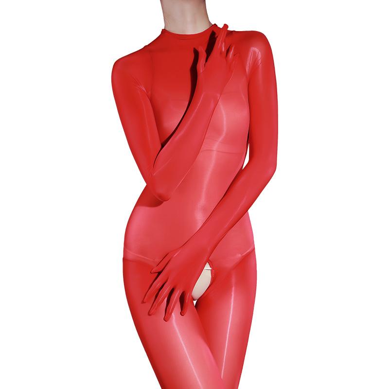 Xiyue 8D Oily Fun One-Piece Temptation Seamless Tight Wrapping Five-Finger Stockings Clothes Black Silk Full Body Socks