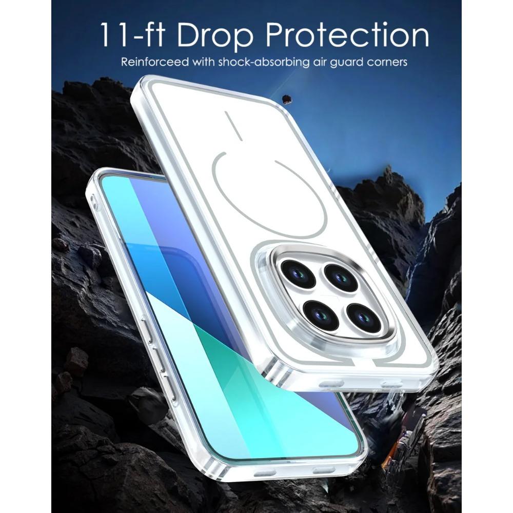 Frosted Hit Color Armor Matte PC Case For Xiaomi Redmi Note 15 Pro+ Magnetic Wireless Charging Metal Lens Shockproof Cover