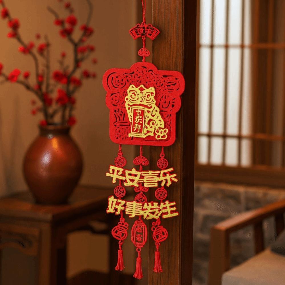 Blessing Horse Year Pendant Handmade Fu Characte Pendants Chinese New Year Decoration Living Room