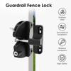 2PCS Double Sided Gate Latch Heavy Duty Safety Self Locking Door Lock  for Outdoor Gate Metal Wood Vinyl Fence Protect Baby Dog