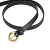 Round Pinhole Thin Belt, Denim Casual Pants, High-End Exterior Decoration Pu Belt