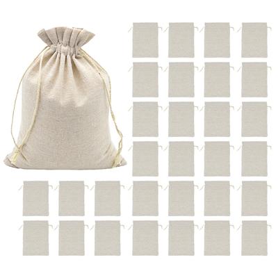CAWKAY Cotton Pouch, Drawstring Bag, Plain, Small Item Organizer, Travel Storage, Gift Bag, General Item Organizer, Gym Clothes Bag, Lunch Bag, Studen