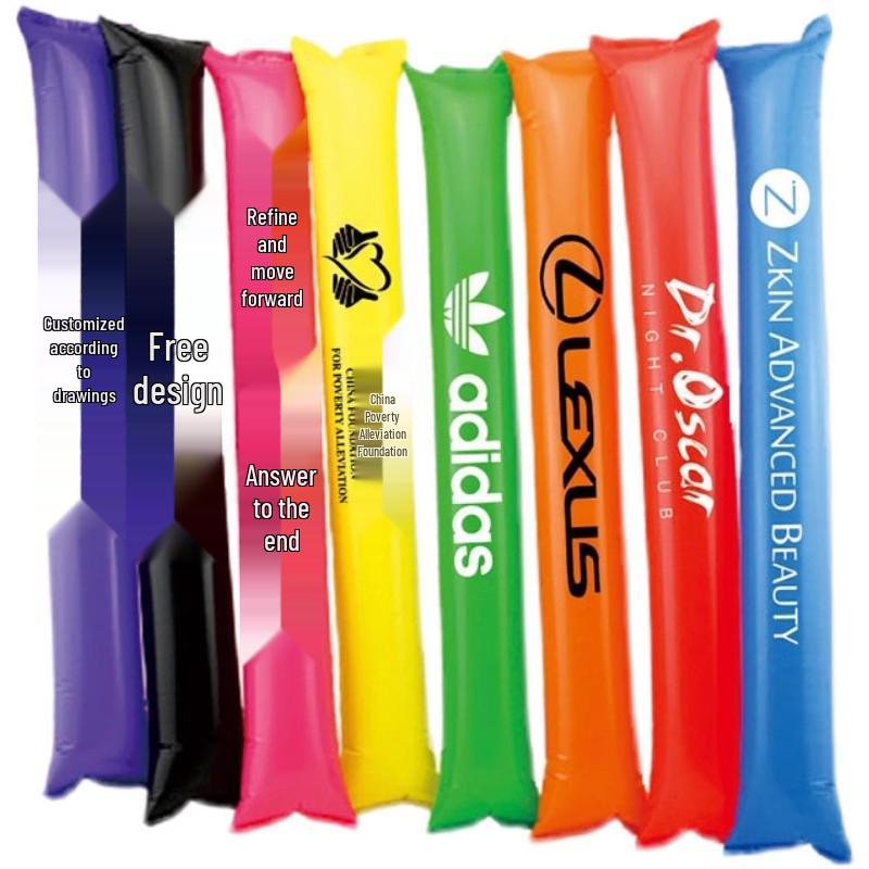 Custom Handheld Inflatable Cheer Sticks & Pom Poms for Sports Events