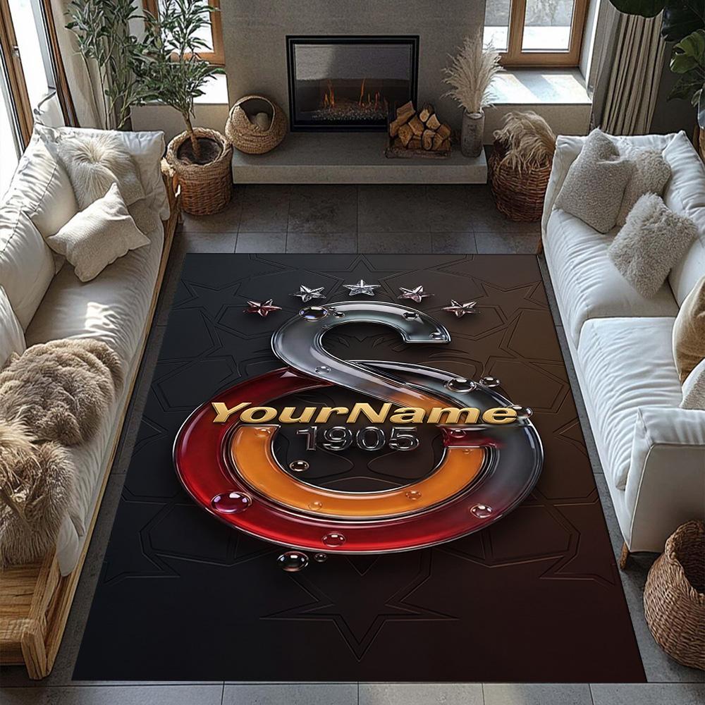 Galatasaray Personalized Text Floor Mat Design For Decorate Room Living Rooms Foyer Game Room Antislip Carpet Anime Office Decor Best For Christmas
