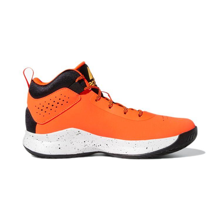 Adidas Cross Em Up 5 K Wide Durable Non-Slip Mid-Top Retro Basketball Shoes Kids Sneakers Orange Black GZ0090