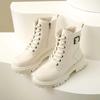 Fashion Cold Mid Heels Sports Sneakers Husband Chunky Boots White Black Women Sports Shoes High-tech Expensive First Degree Brand